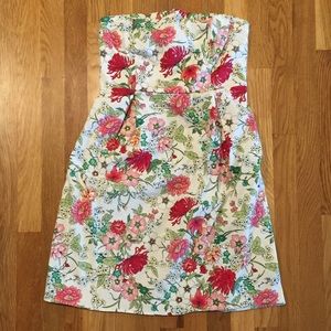 Floral Strapless Dress